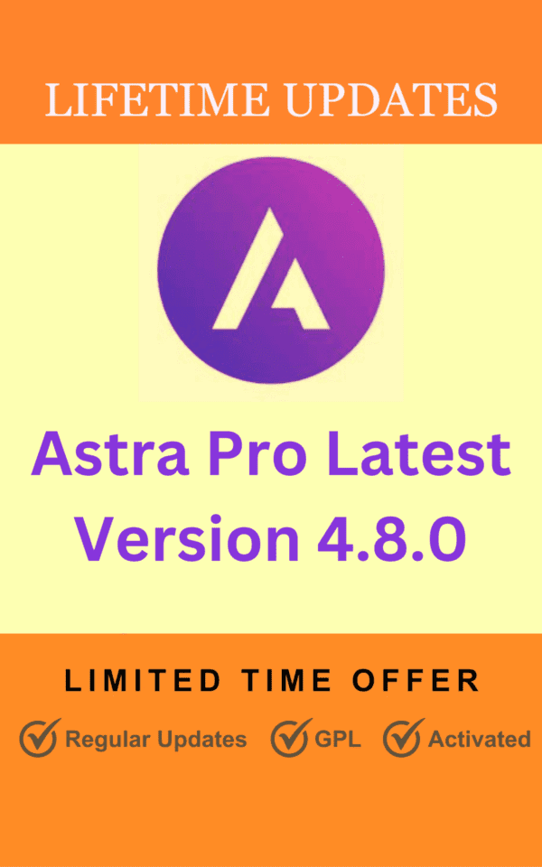 This is an image of Astra Pro Latest Version 4.8.0